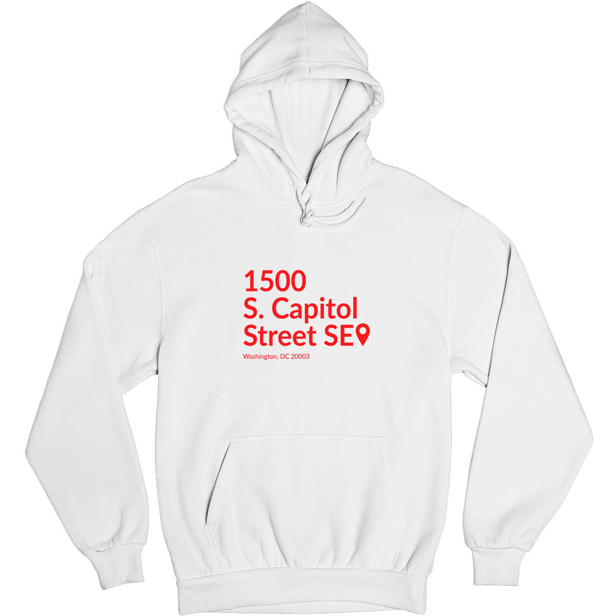 Washington D.C. Baseball Stadium Unisex Hoodie | White