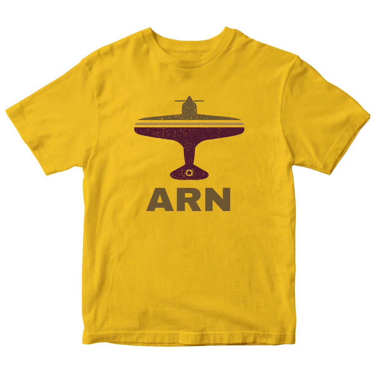 Fly Stockholm ARN Airport  Kids T-shirt | Yellow