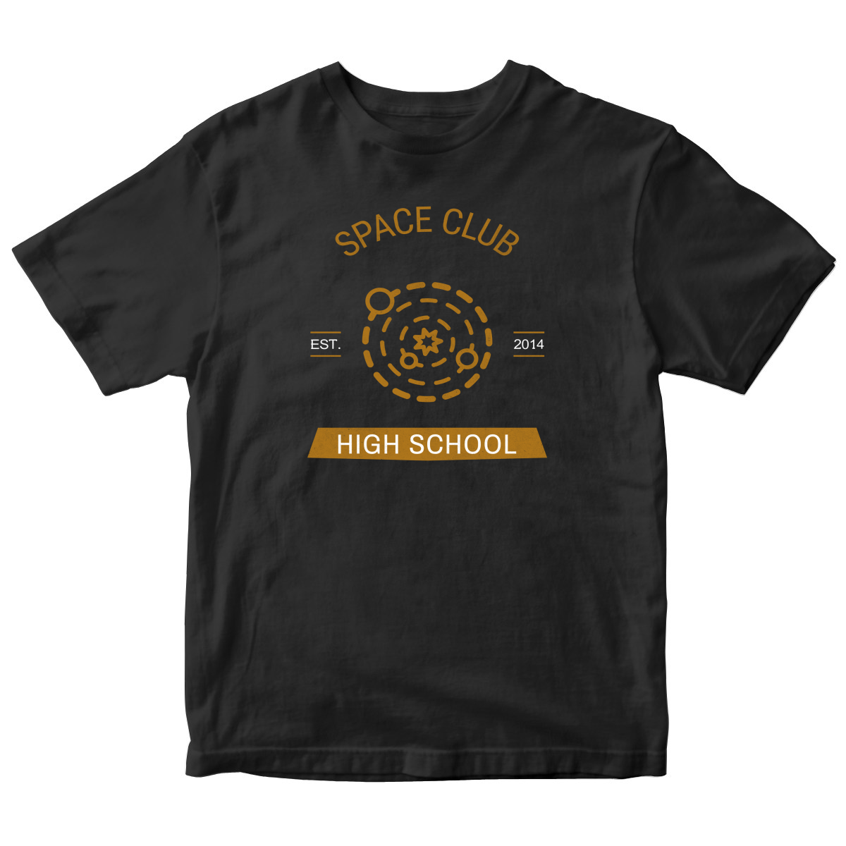 Space Club High School Kids T-shirt | Black