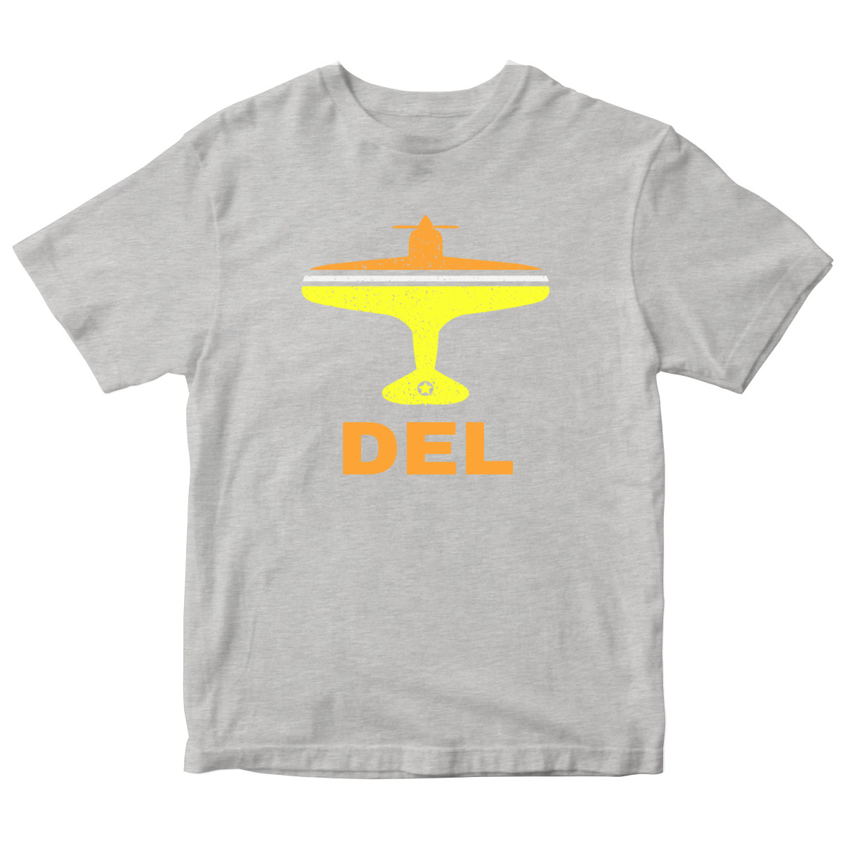 Fly Delhi DEL Airport  Kids T-shirt | Gray