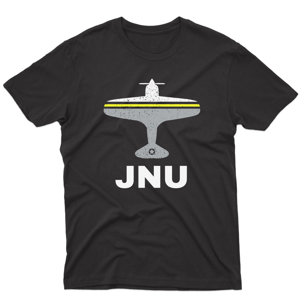 Fly Juneau JNU Airport Men's T-shirt | Black