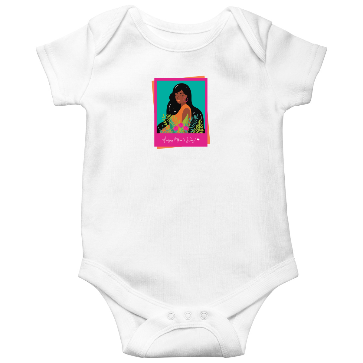 Best Mom Baby Bodysuits | White