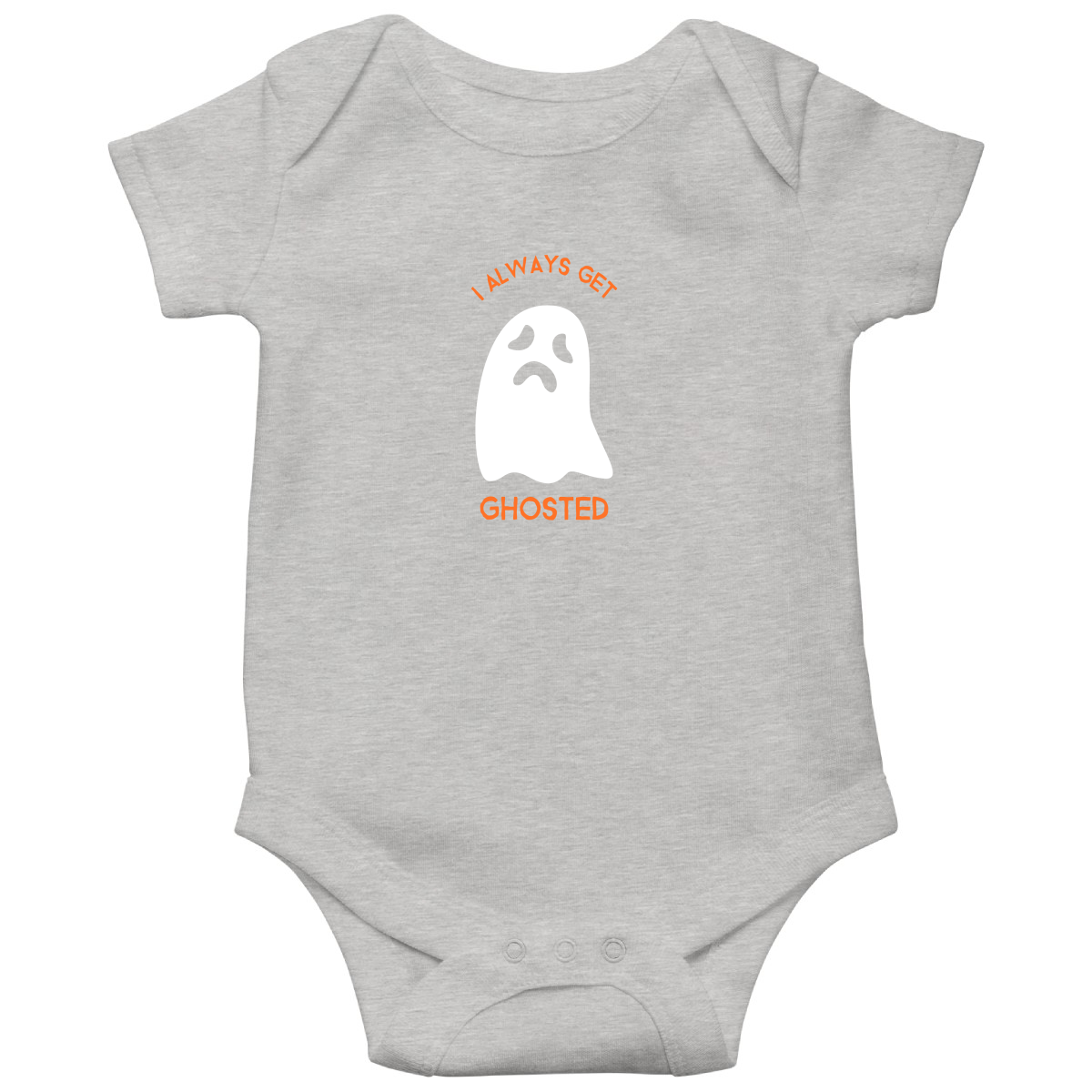 I Always Get Ghosted Baby Bodysuits | Gray