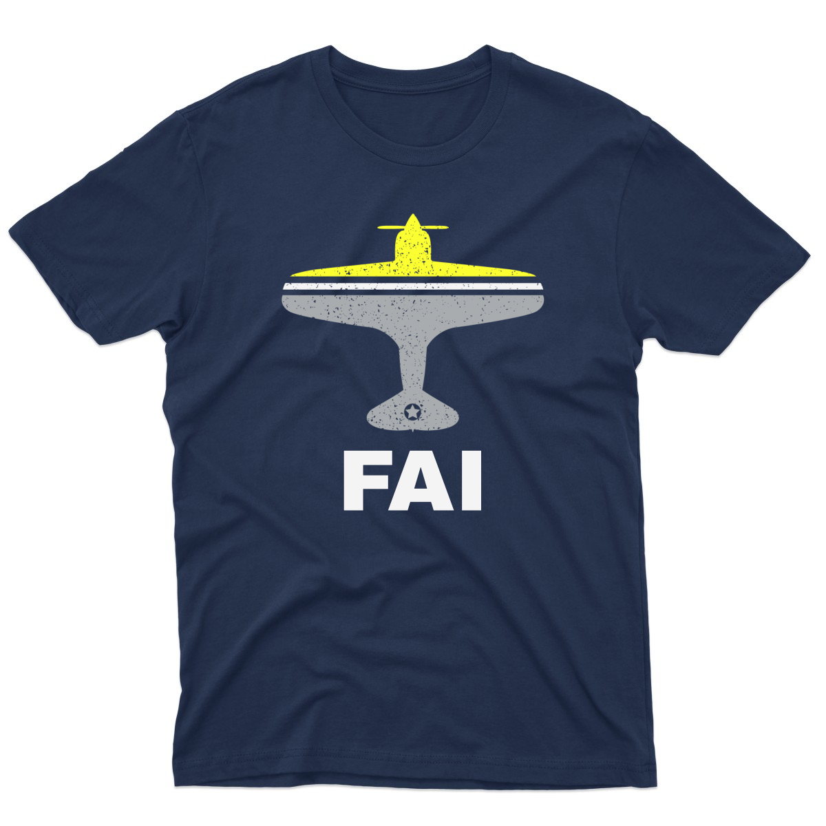 Fly Fairbanks FAI Airport Men's T-shirt | Navy