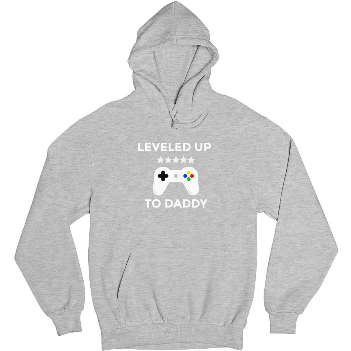 LEVELED UP TO DADDY Unisex Hoodie | Gray