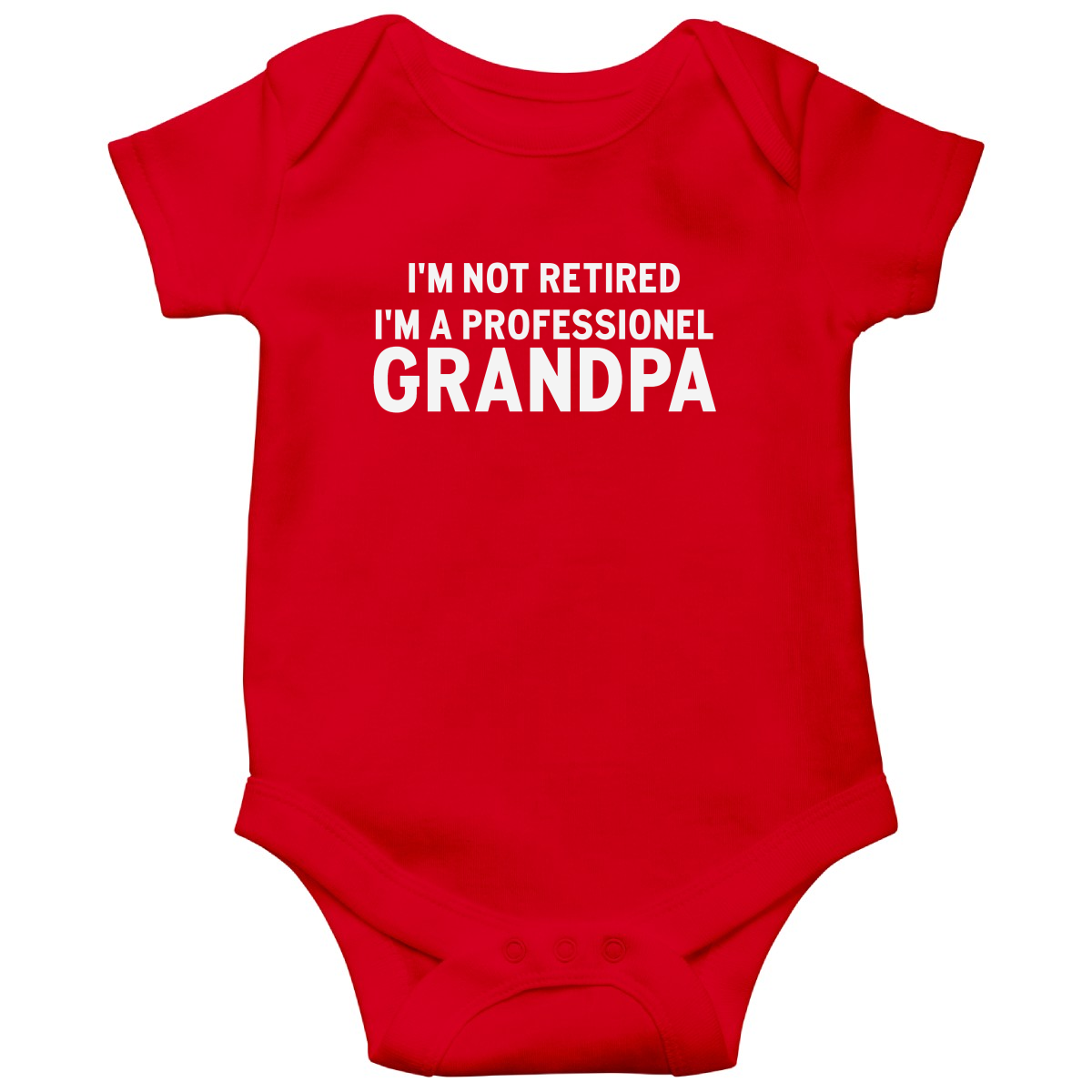  I'm A Professional Grandpa  Baby Bodysuits | Red