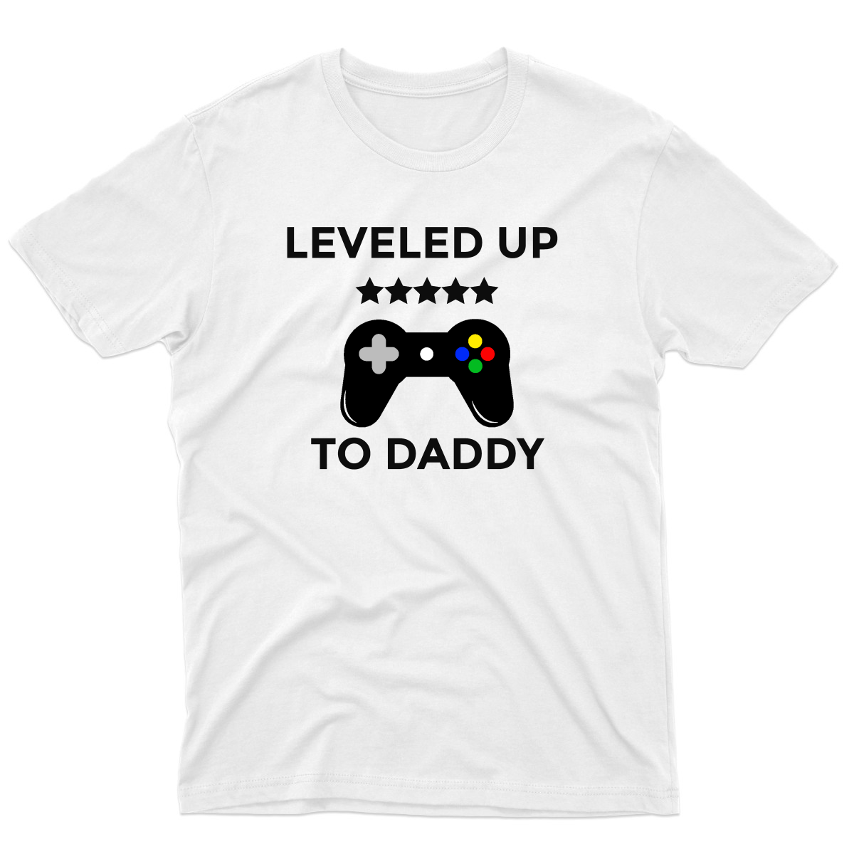 LEVELED UP TO DADDY Men's T-shirt | White