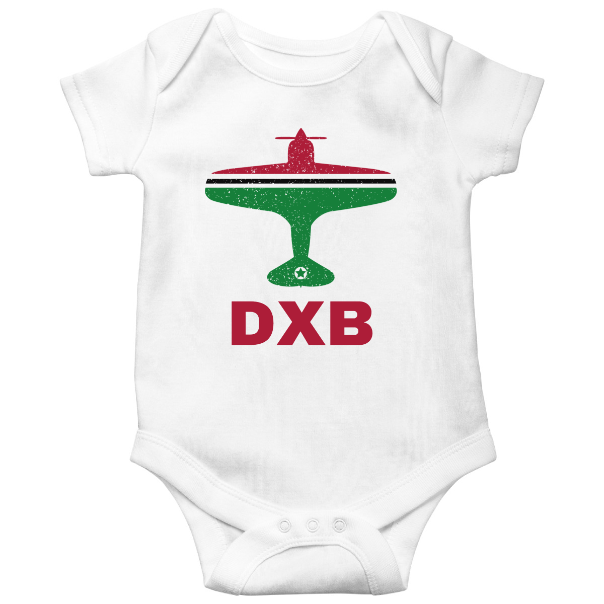 Fly Dubai DXB Airport Baby Bodysuits | White