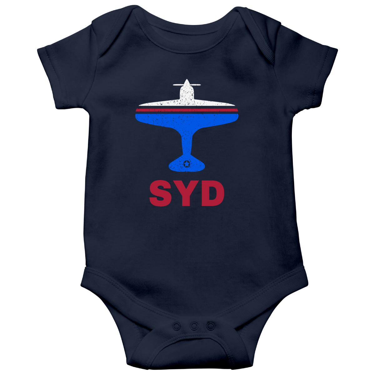 Fly Sydney SYD Airport  Baby Bodysuits | Navy