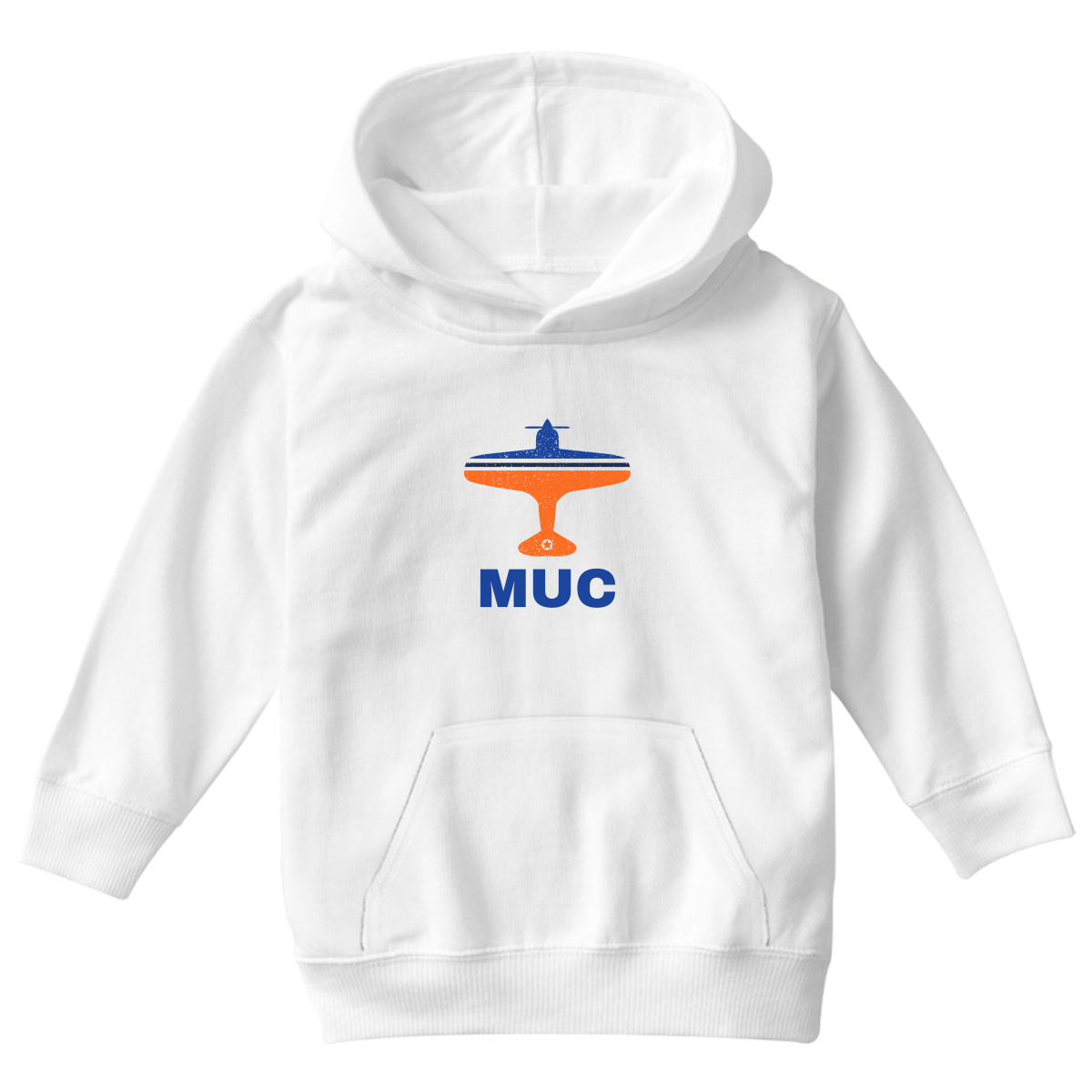 Fly Munich MUC Airport Kids Hoodie | White