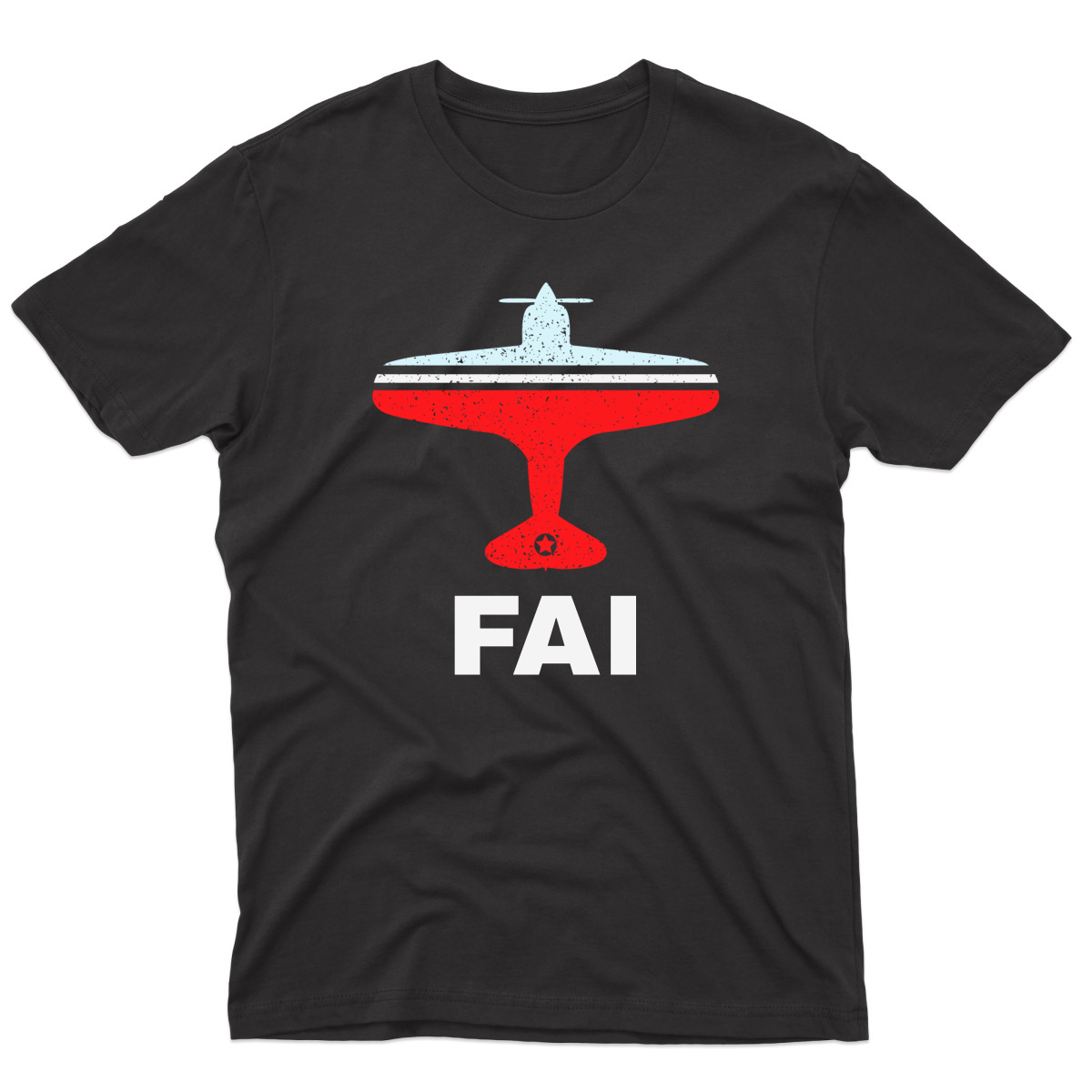 Fly Fairbanks FAI Airport Men's T-shirt | Black