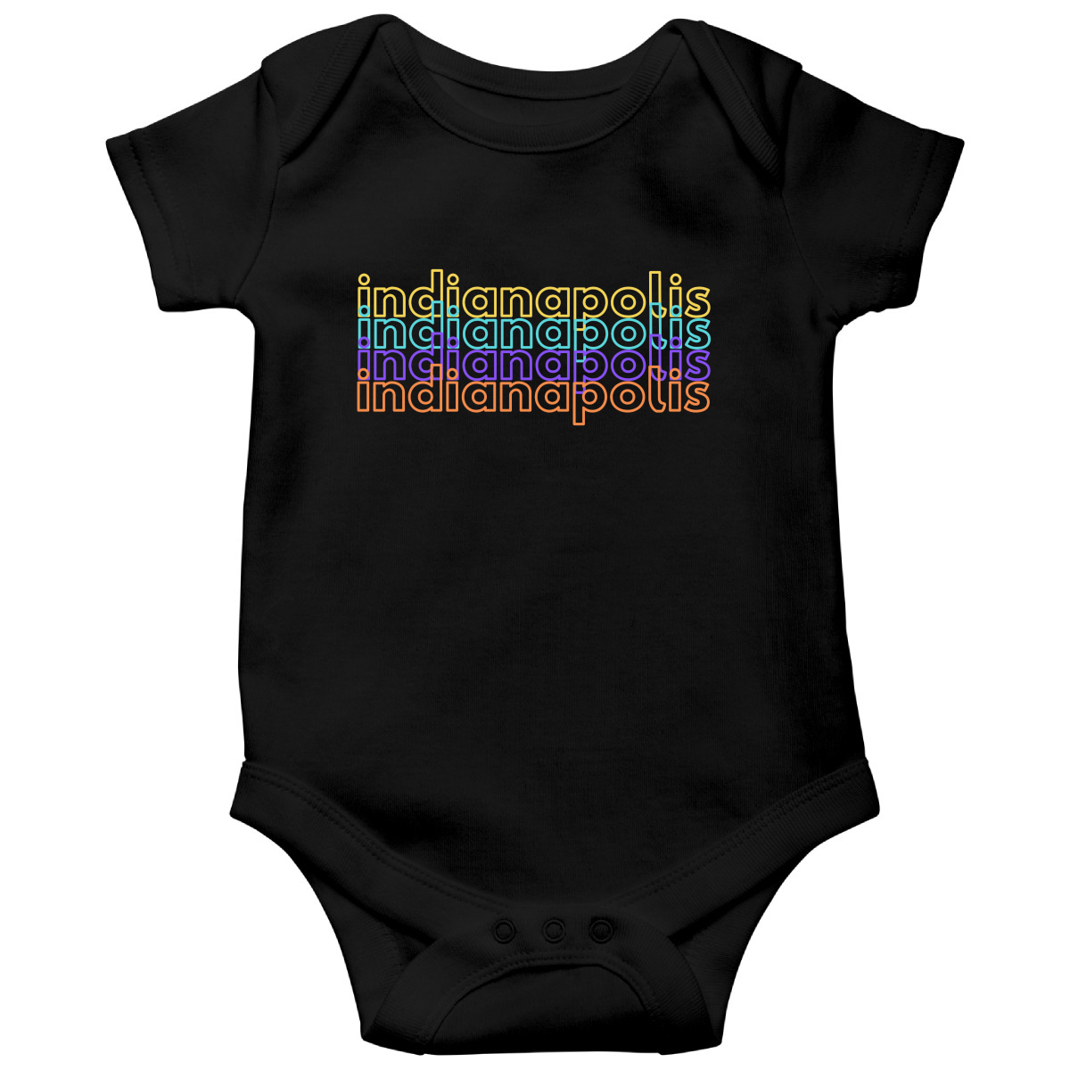 Indianapolis Baby Bodysuit | Black