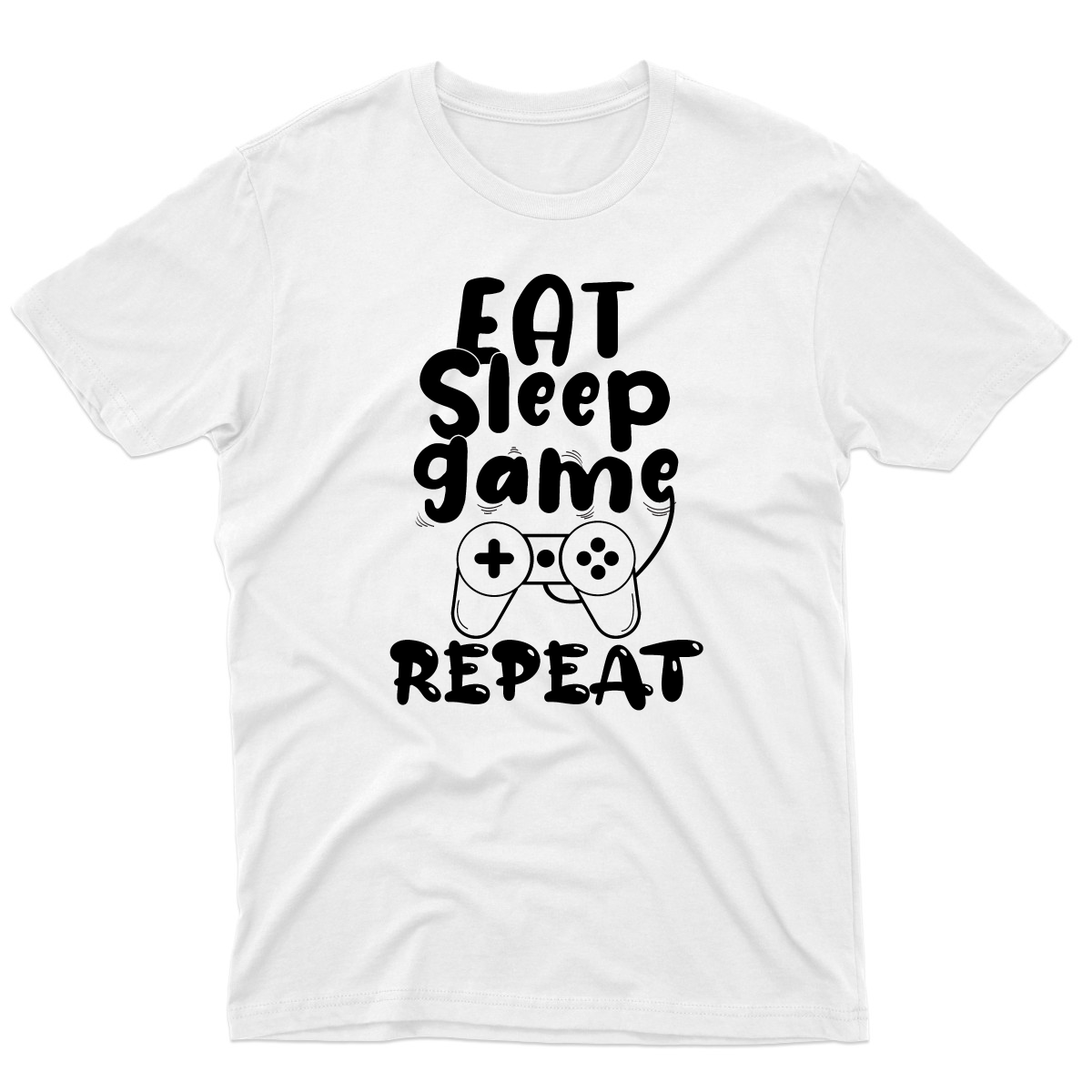 Eat Sleep Game Repeat Men's T-shirt | White