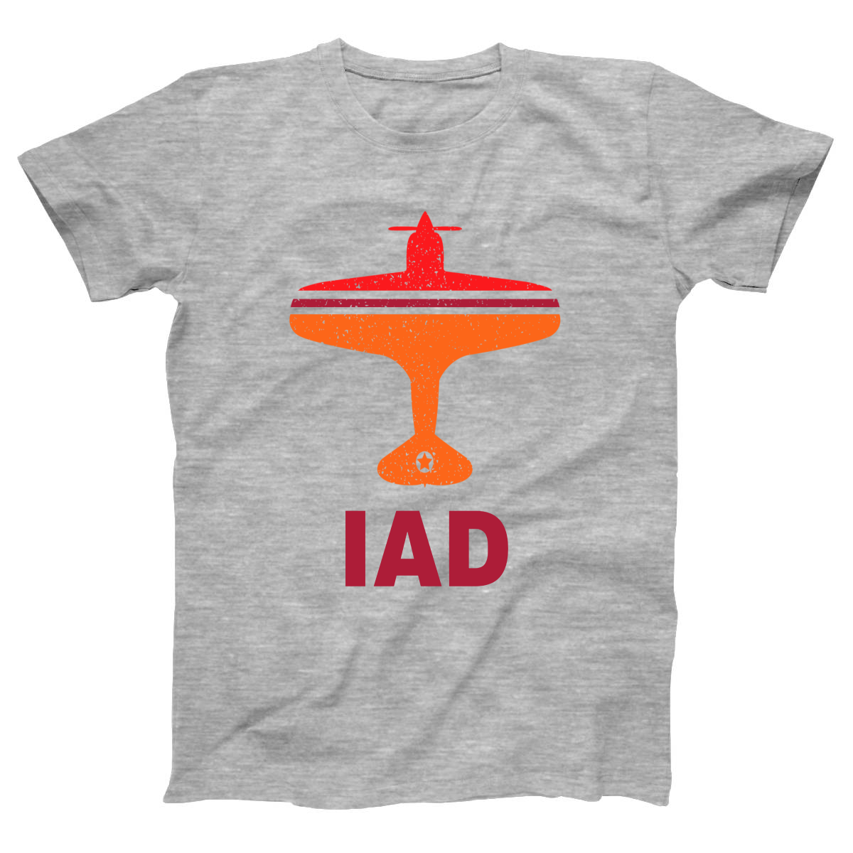 Fly Washington D.C. IAD Airport Women's T-shirt | Gray