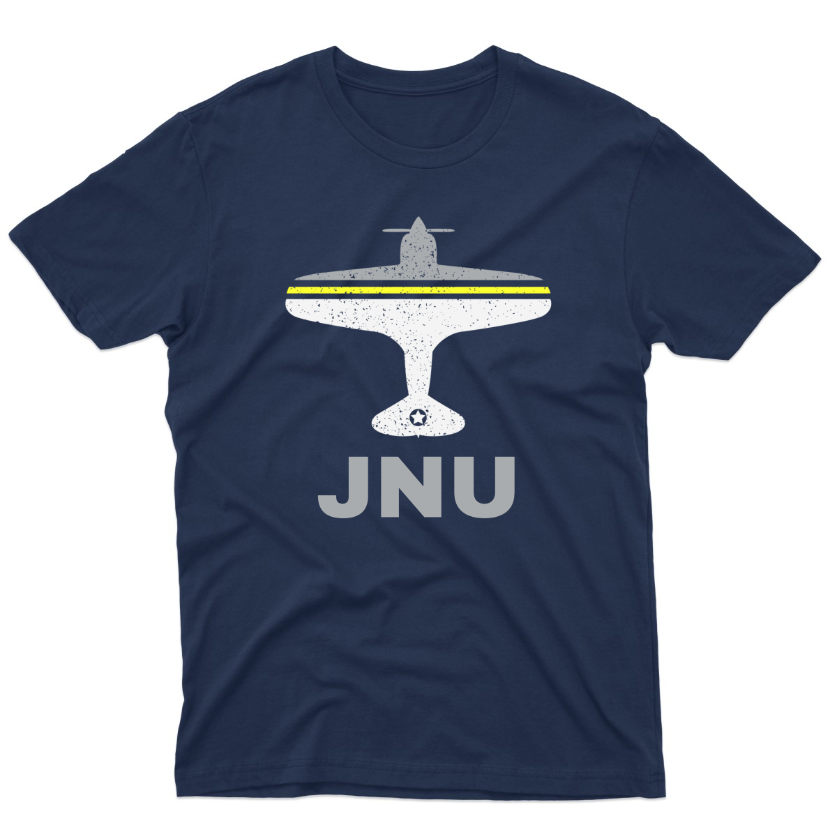 Fly Juneau JNU Airport Men's T-shirt | Navy