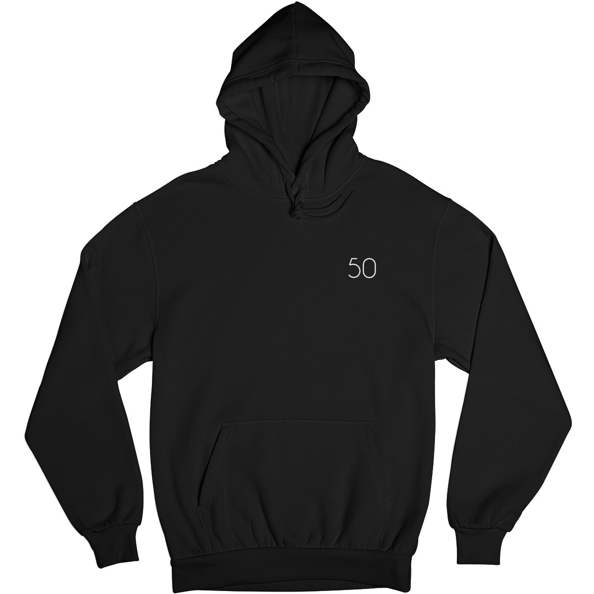 Simple 50 Unisex Hoodie | Black