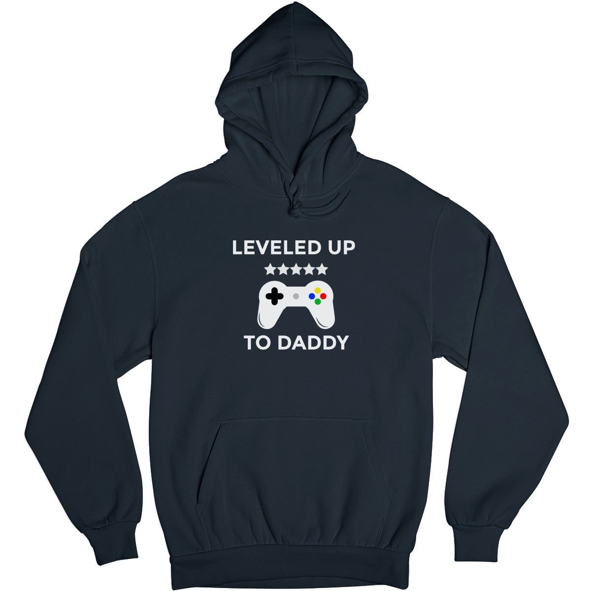 LEVELED UP TO DADDY Unisex Hoodie | Navy