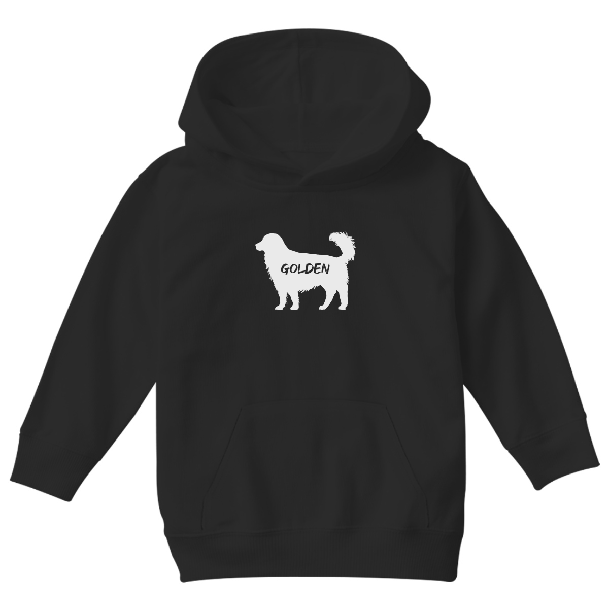 Golden Retriever  Kids Hoodie | Black