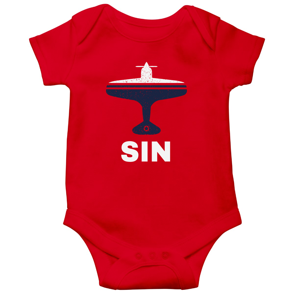 Fly Singapore SIN Airport Baby Bodysuits | Red