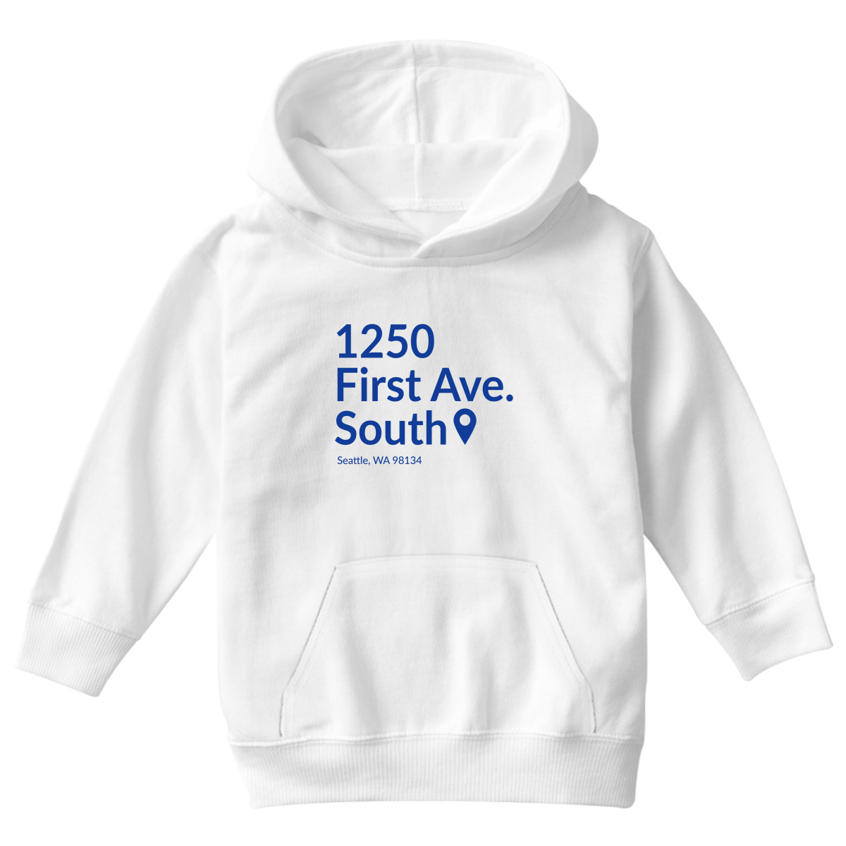 Seattle Baseball Stadium Kids Hoodie | White