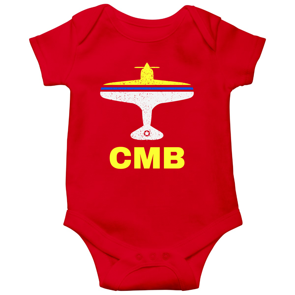 Fly Colombo CMB Airport Baby Bodysuits | Red
