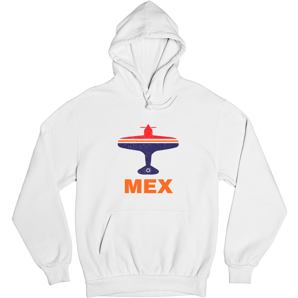 Fly Mexico City MEX Airport  Unisex Hoodie | White