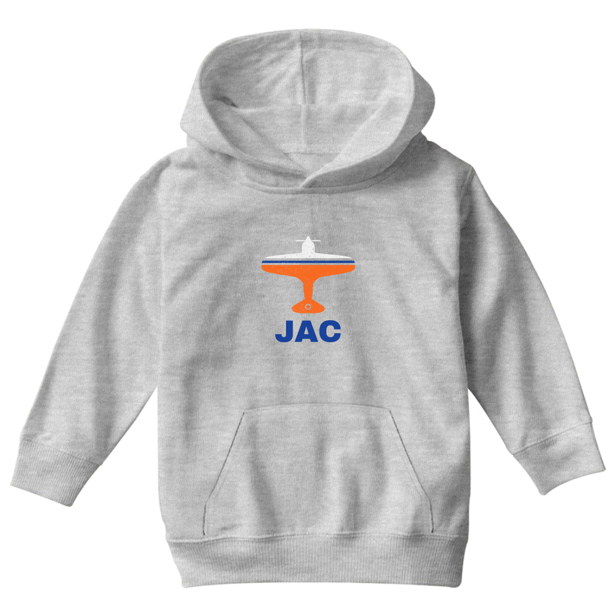 Fly Jackson Hole JAC Airport Kids Hoodie | Gray