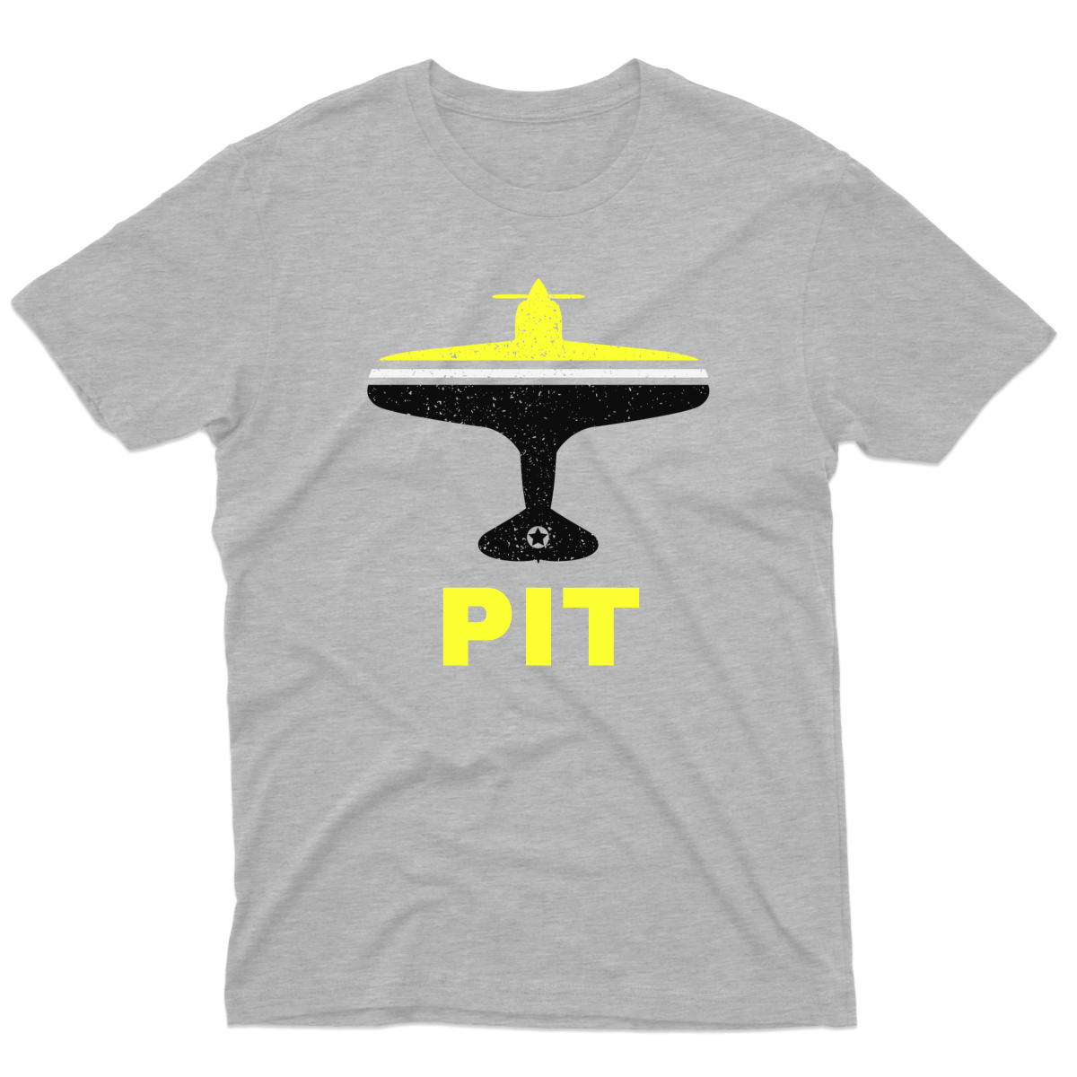 Fly Pittsburgh PIT Airport Men's T-shirt | Gray