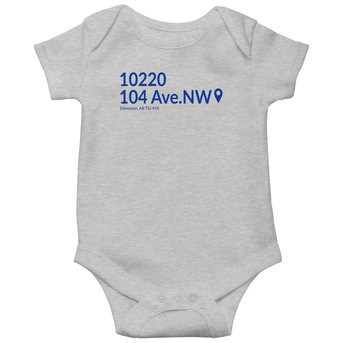 Edmonton Hockey Stadium Baby Bodysuits | Gray