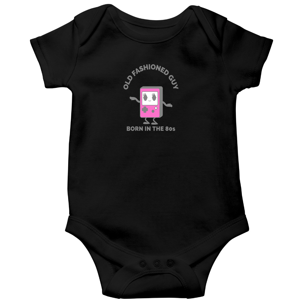 Old Fashioned Guy Baby Bodysuits | Black