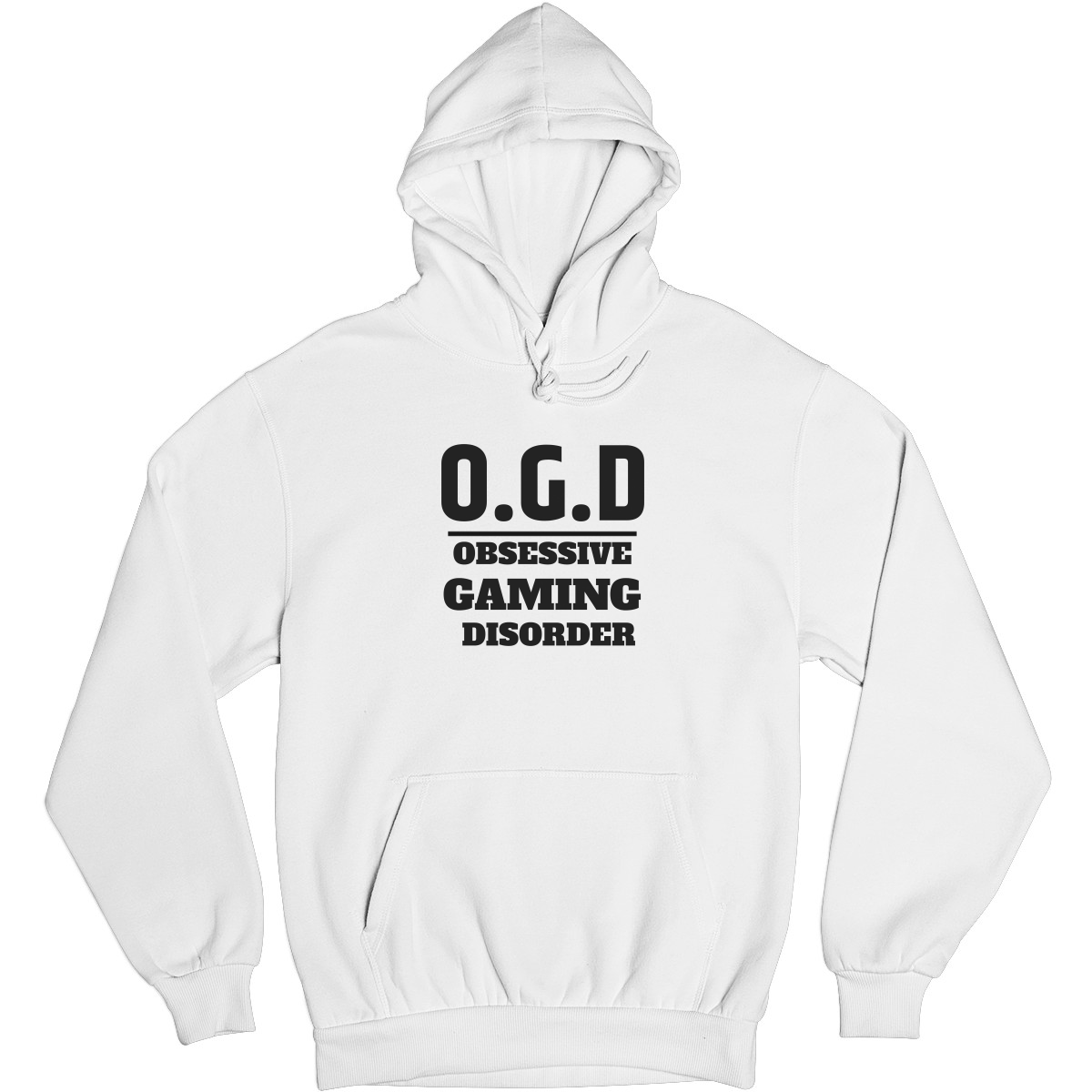 O.G.D Obsessive Gaming Disorder Unisex Hoodie | White