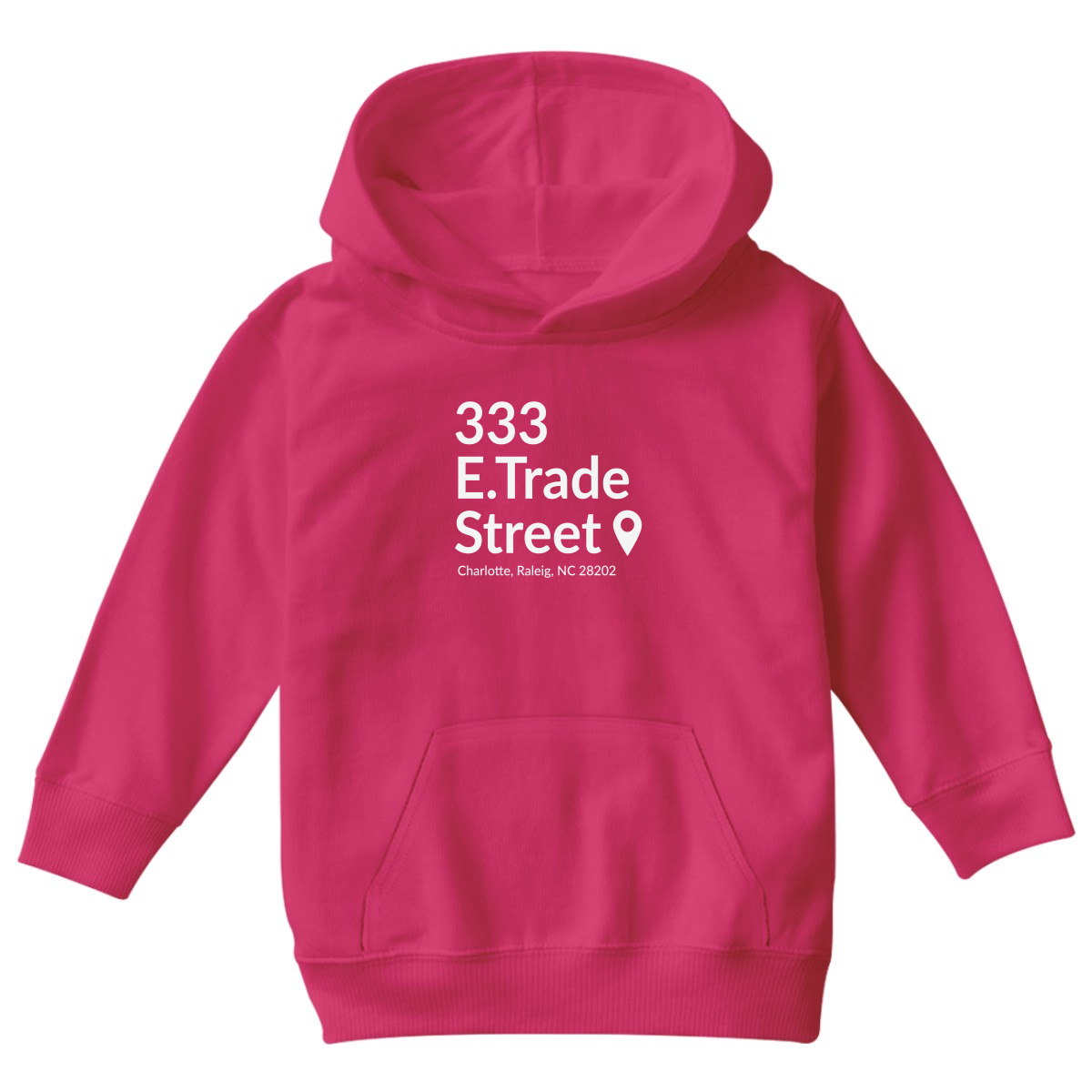 Charlotte Basketball Stadium Kids Hoodie | Pink