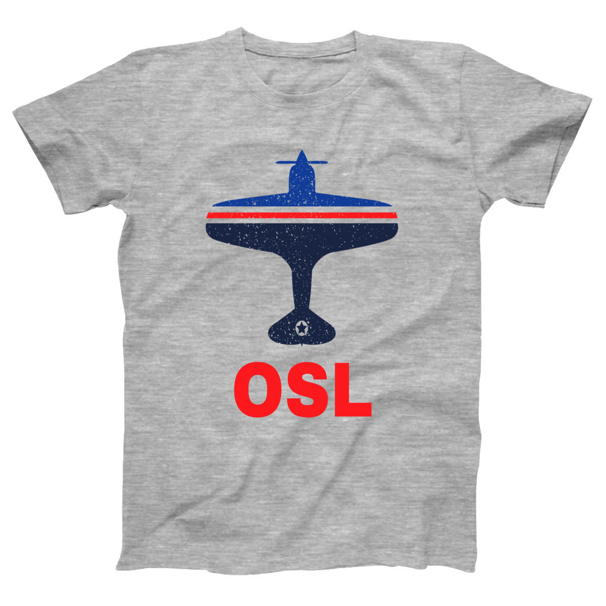 Fly Oslo OSL Airport  Women's T-shirt | Gray