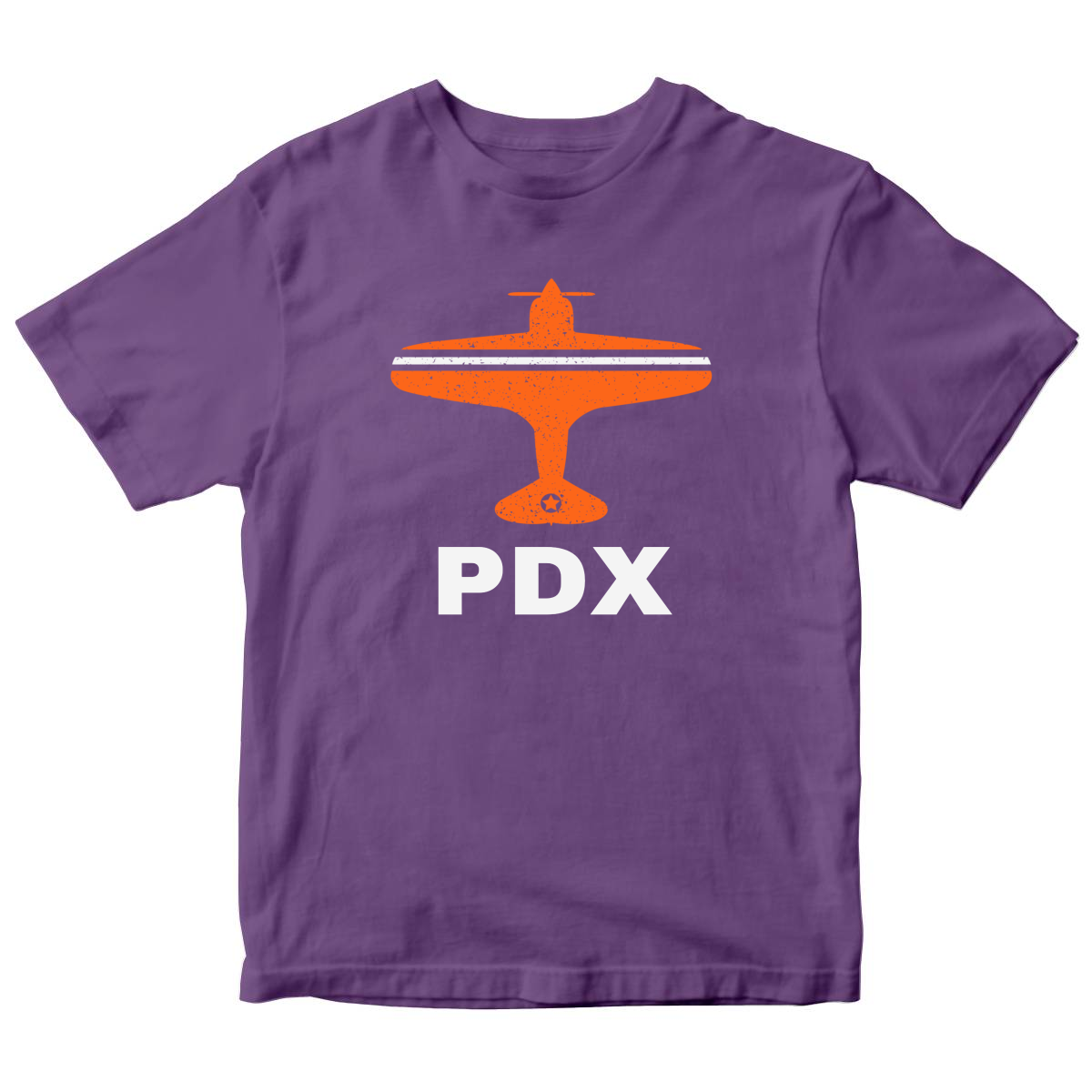 Fly Portland PDX Airport  Kids T-shirt | Purple