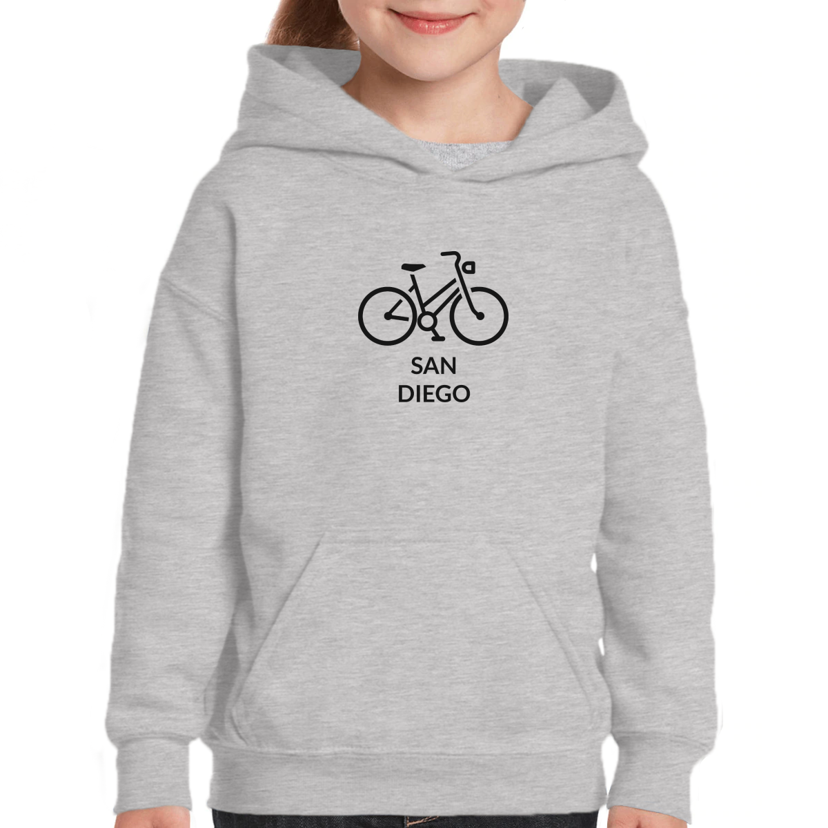 Bike San Diego Represent Kids Hoodie | Gray