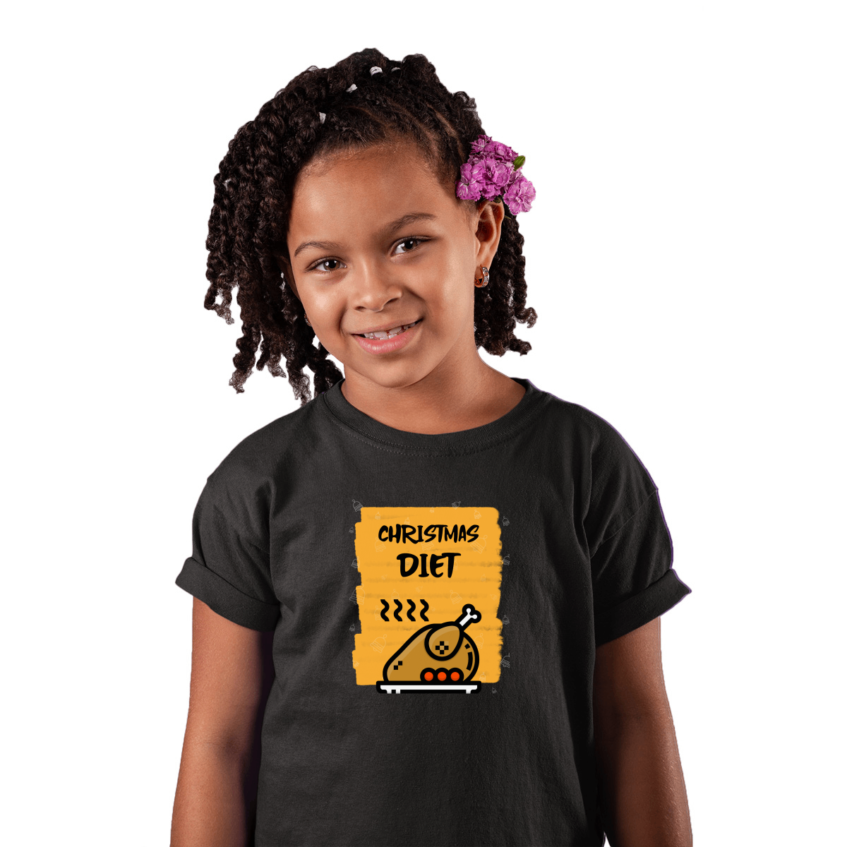 Christmas Diet Kids T-shirt | Black