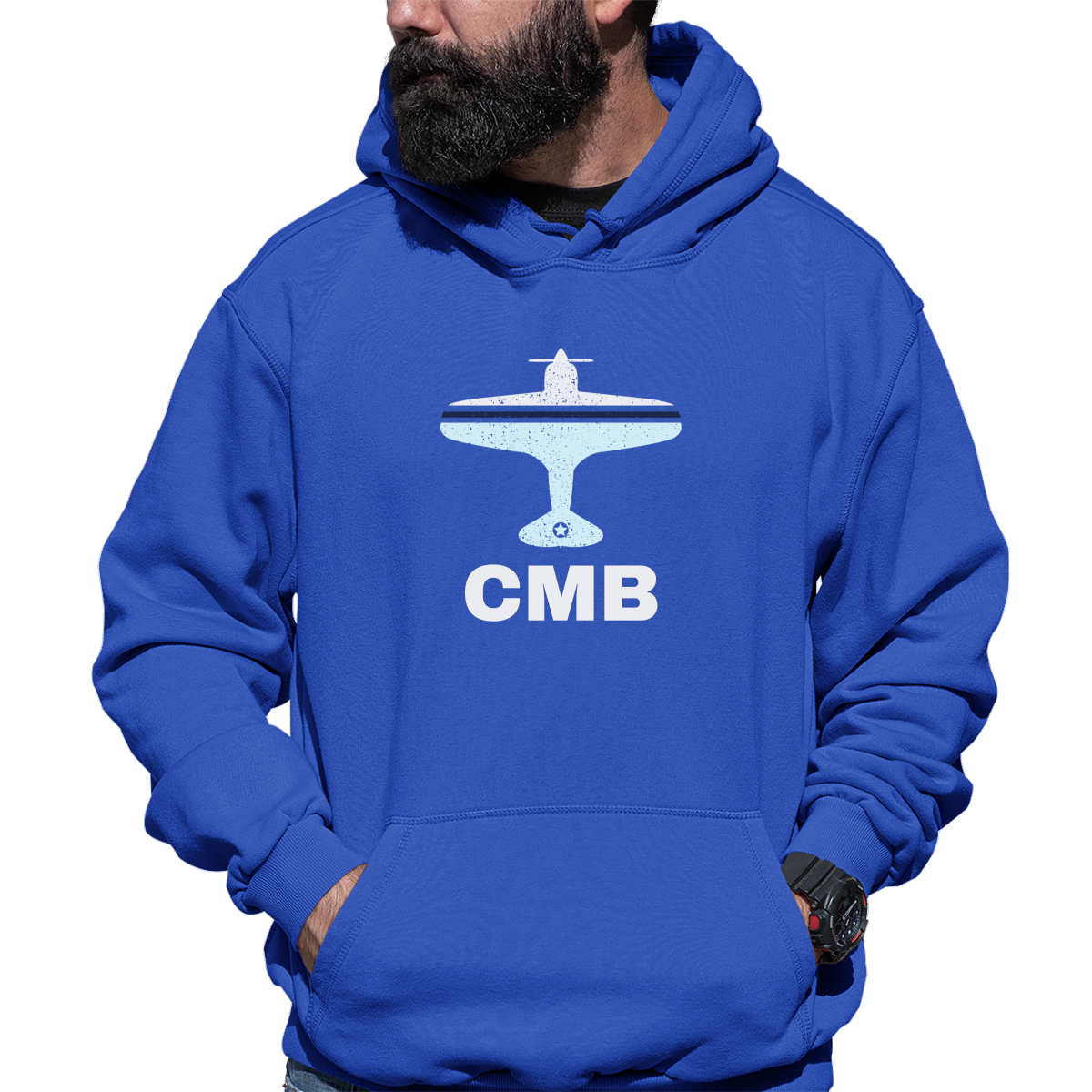 Fly Colombo CMB Airport Unisex Hoodie | Blue