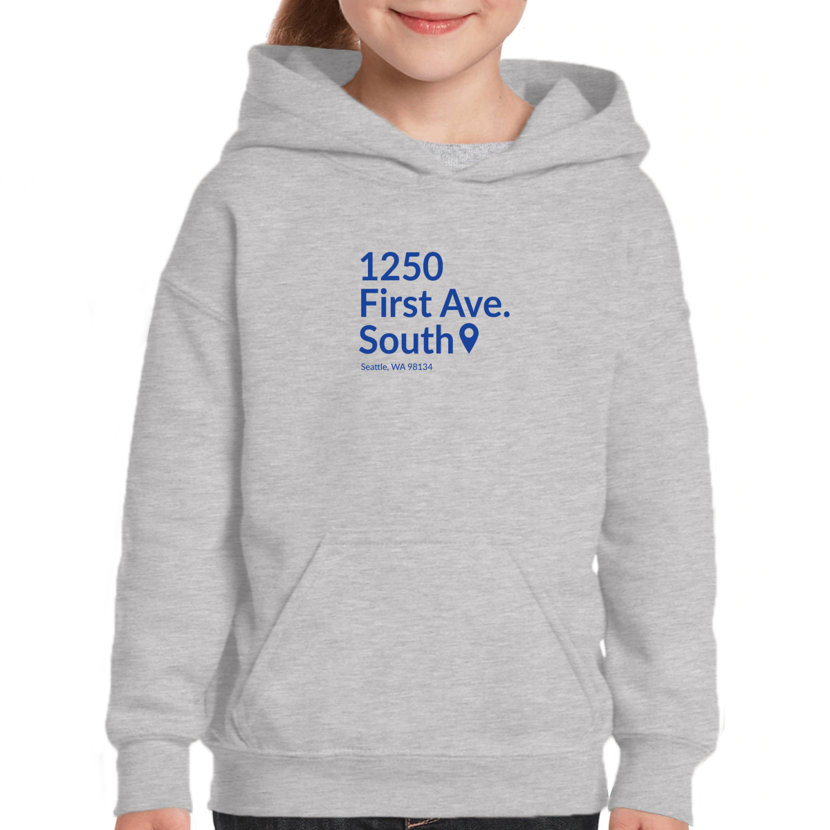 Seattle Baseball Stadium Kids Hoodie | Gray