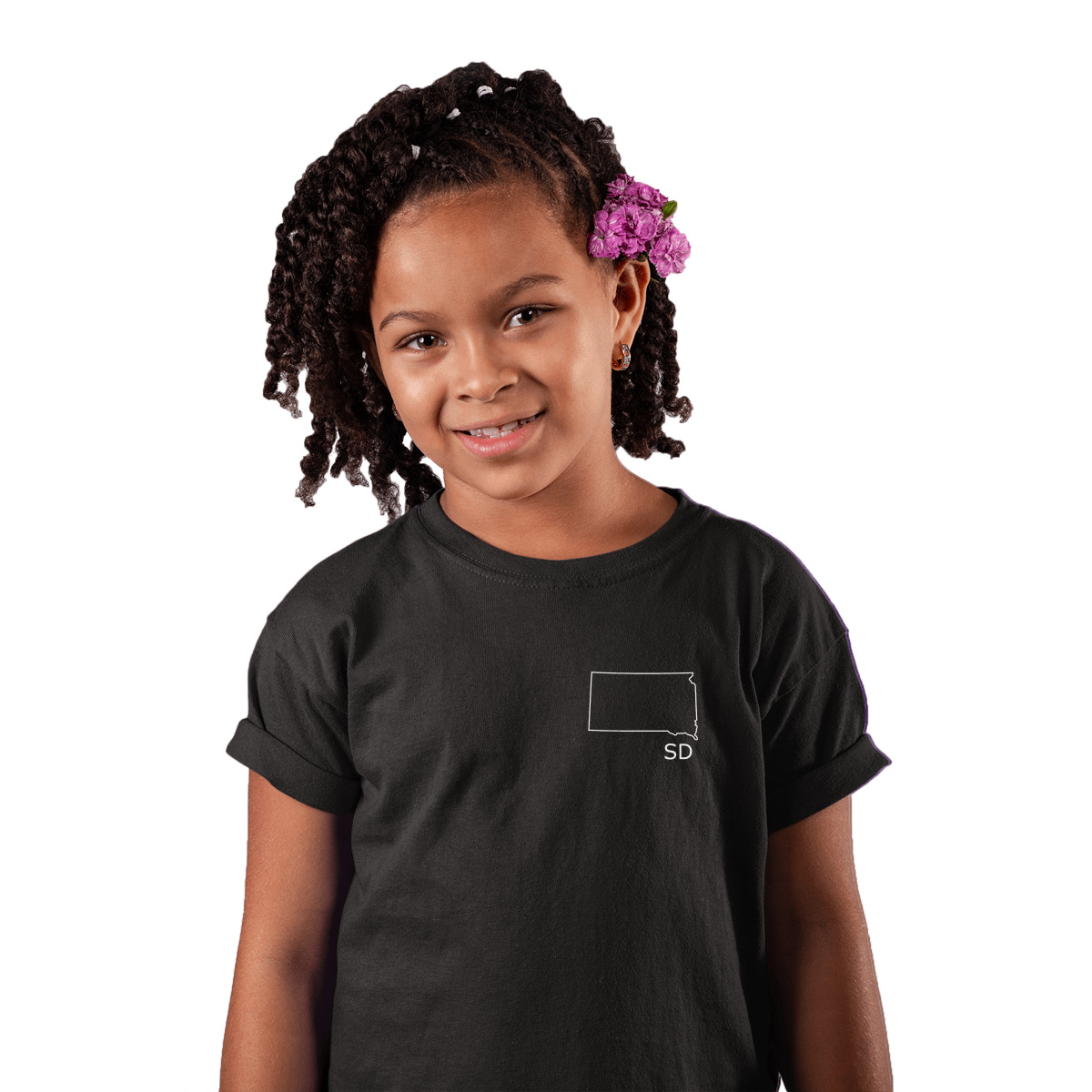 South Dakota Kids T-shirt | Black