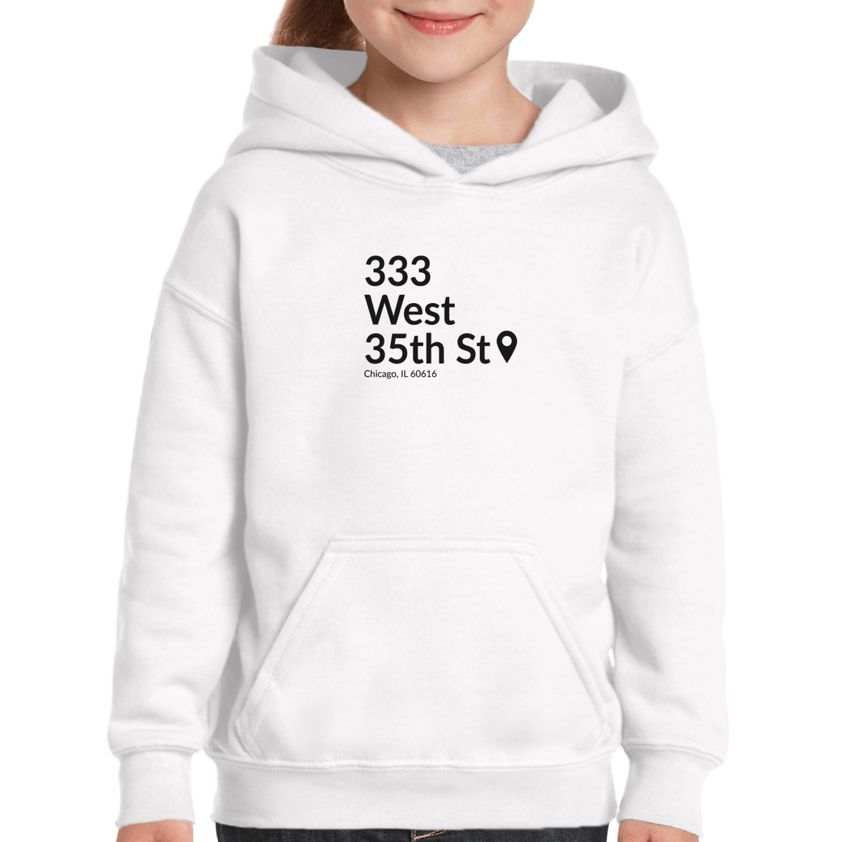 Chicago Baseball Stadium South Side Kids Hoodie | White