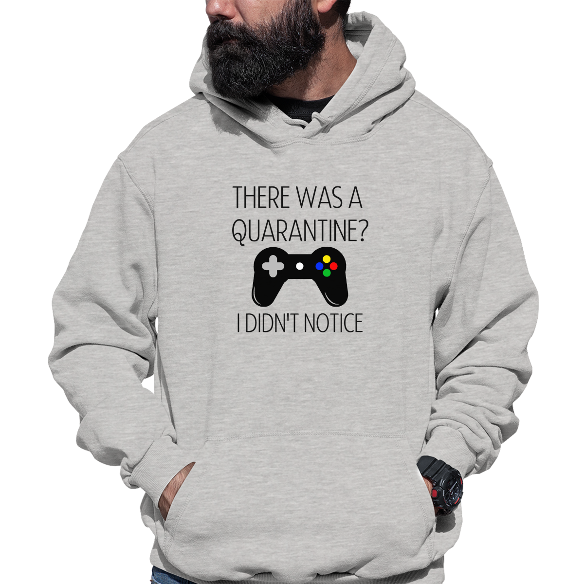 THERE WAS A QUARANTİNE Unisex Hoodie | Gray