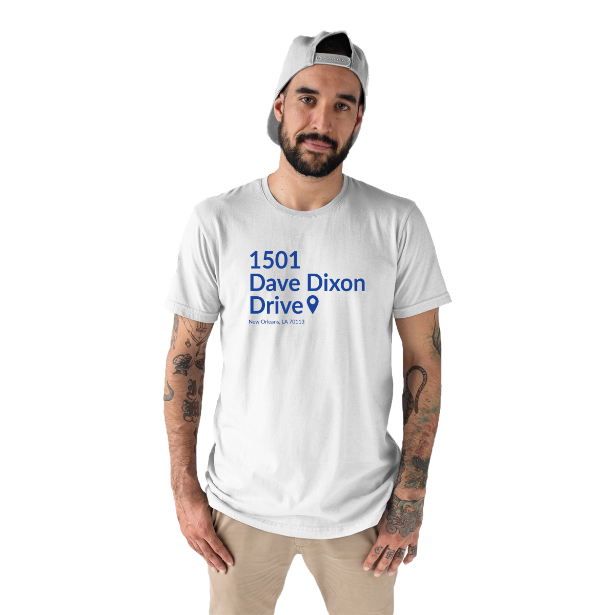 New Orleans Basketball Stadium Men's T-shirt | White