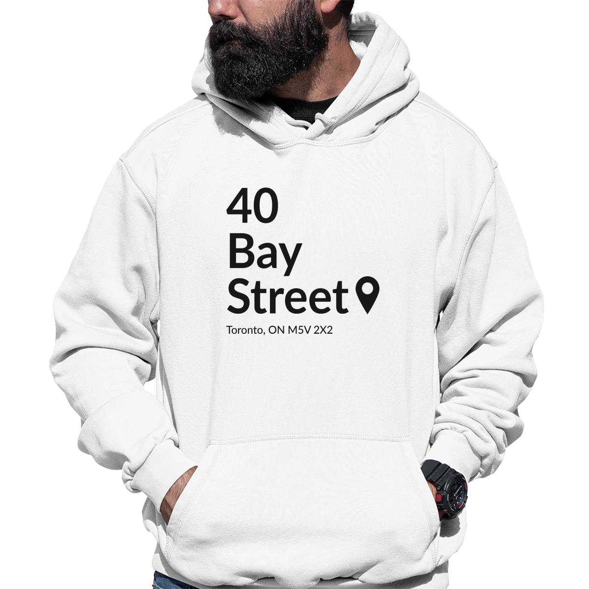 Toronto Basketball Stadium Unisex Hoodie | White