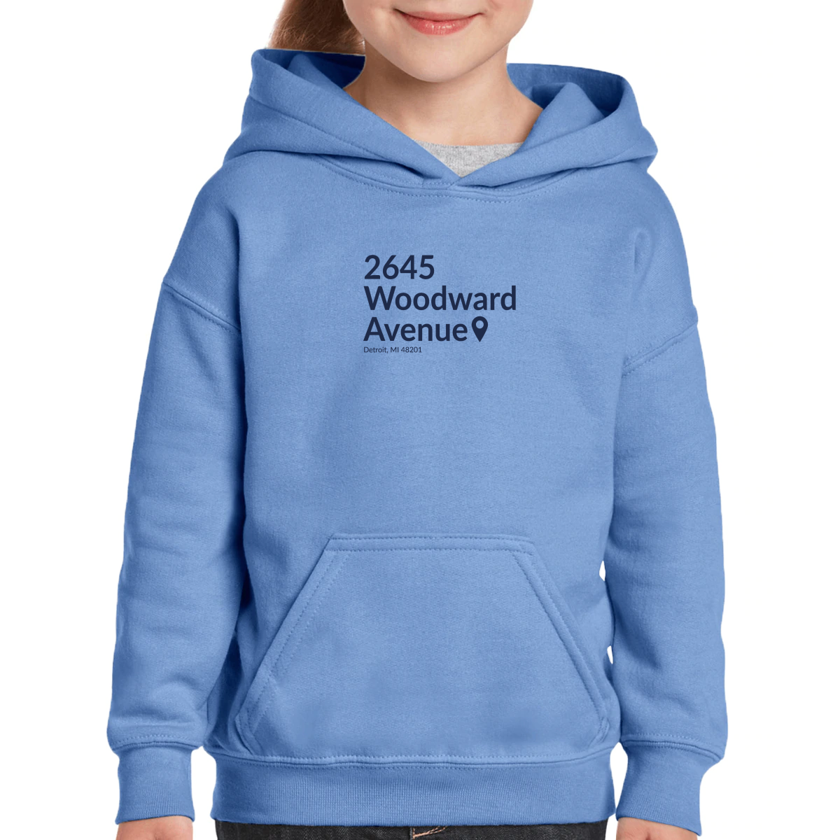 Detroit Hockey Stadium Kids Hoodie | Blue