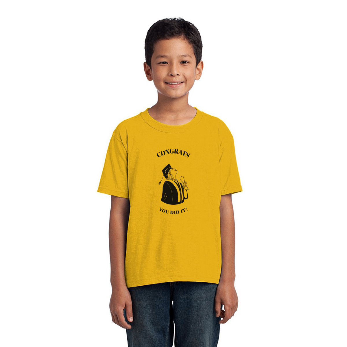 Congrats You Did It! Kids T-shirt | Yellow