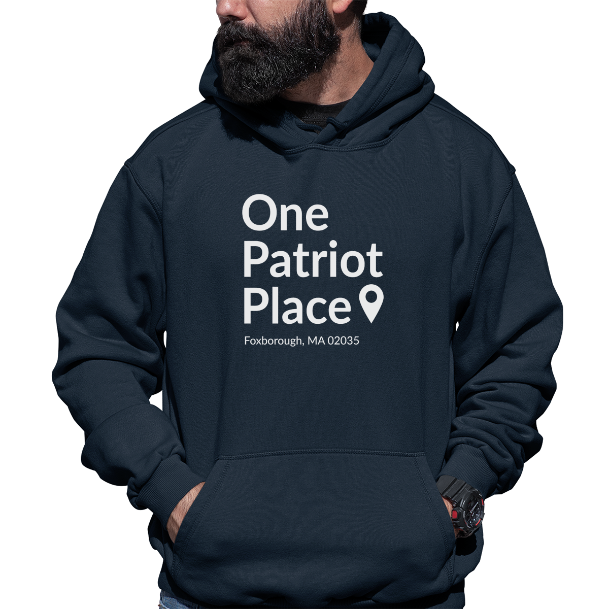 New England Football Stadium Unisex Hoodie | Navy