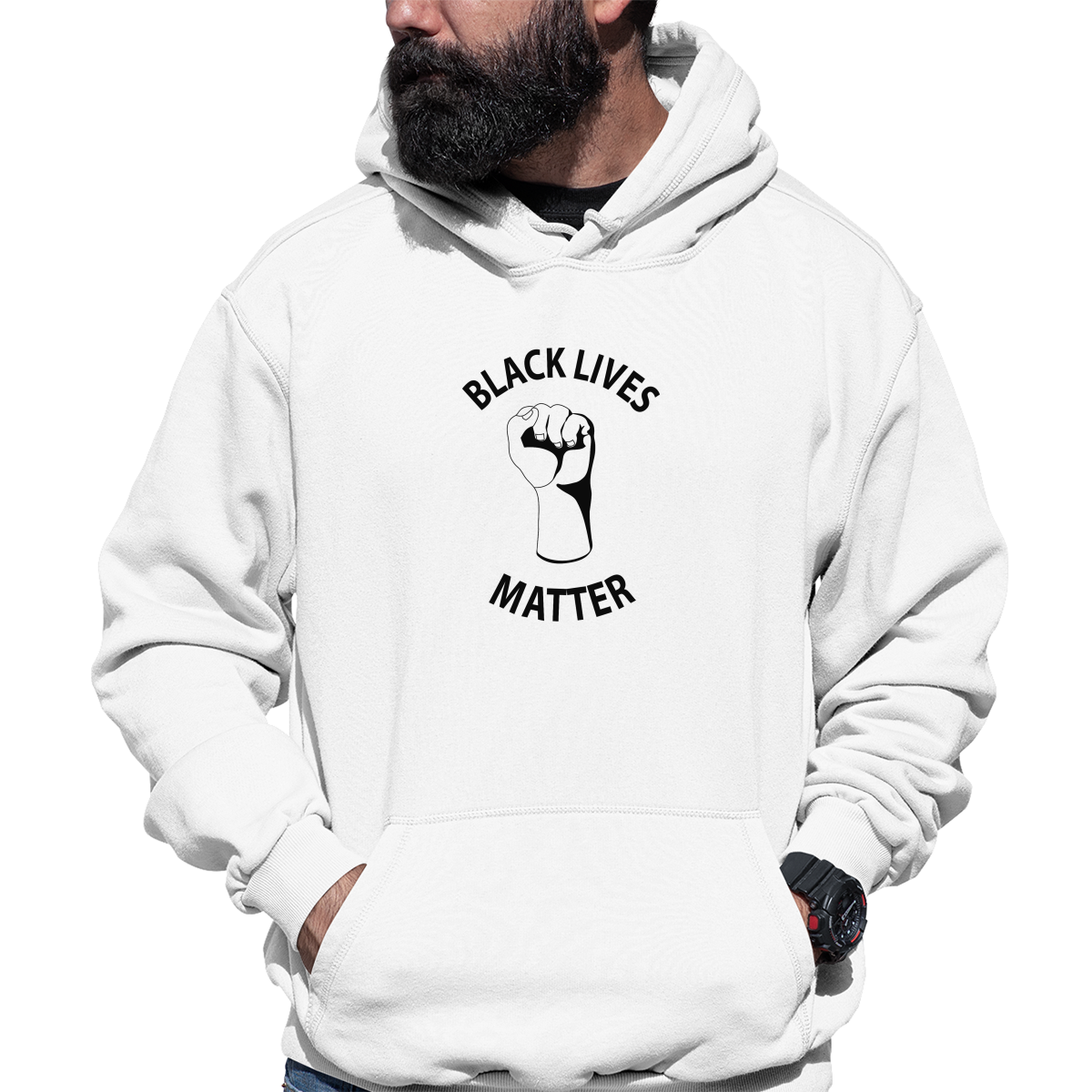 Black Lives Matter Unisex Hoodie | White