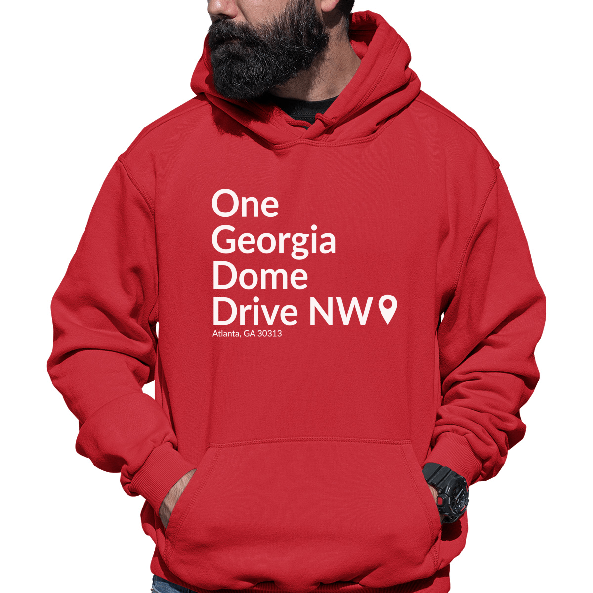 Atlanta Football Stadium Unisex Hoodie | Red