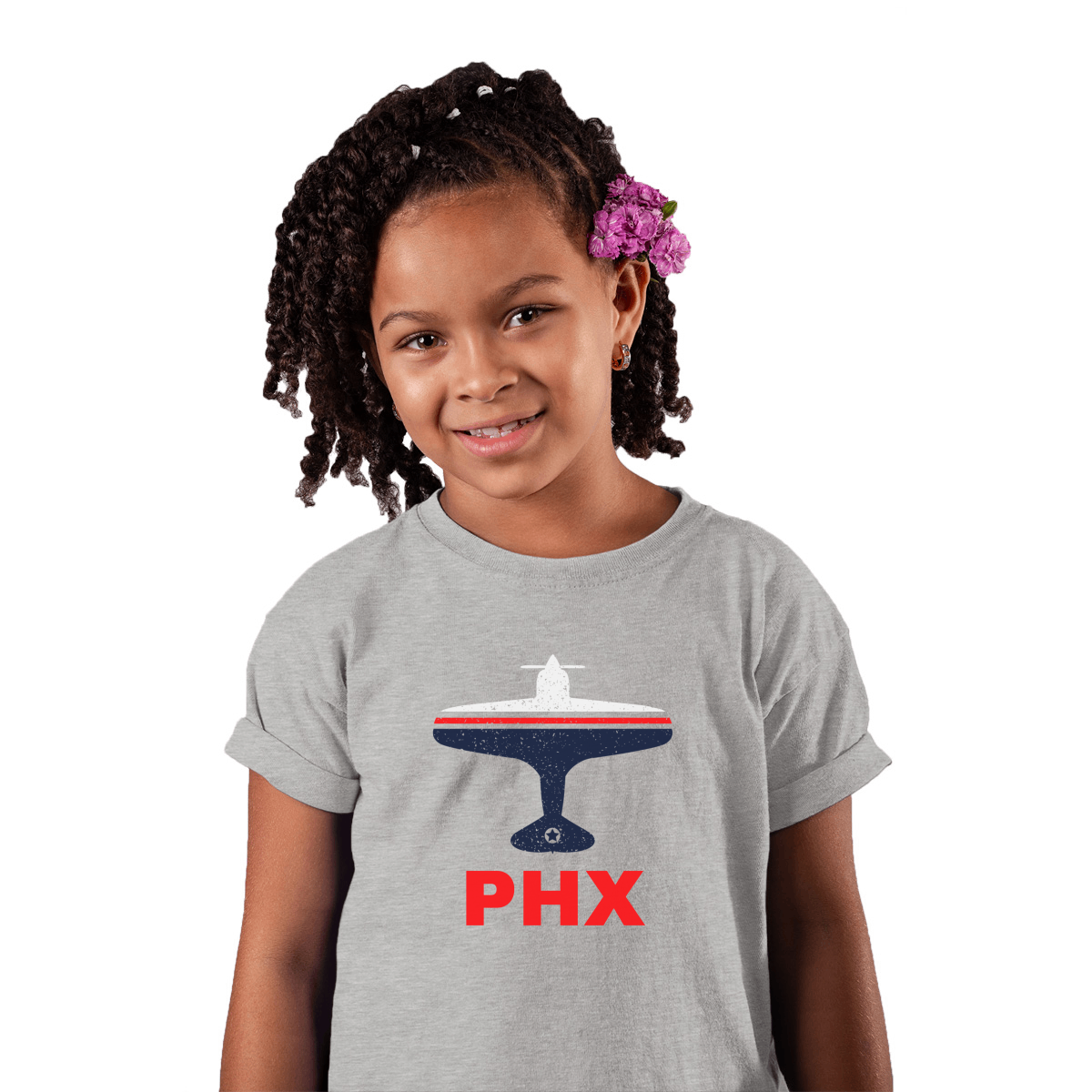 Fly Phoenix PHX Airport  Kids T-shirt | Gray