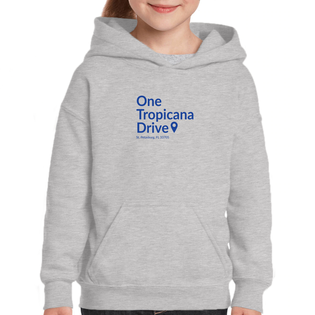 Tampa Bay Baseball Stadium Kids Hoodie | Gray